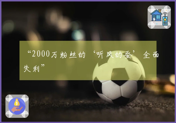 “2000万粉丝的‘听风的蚕’全面失利”